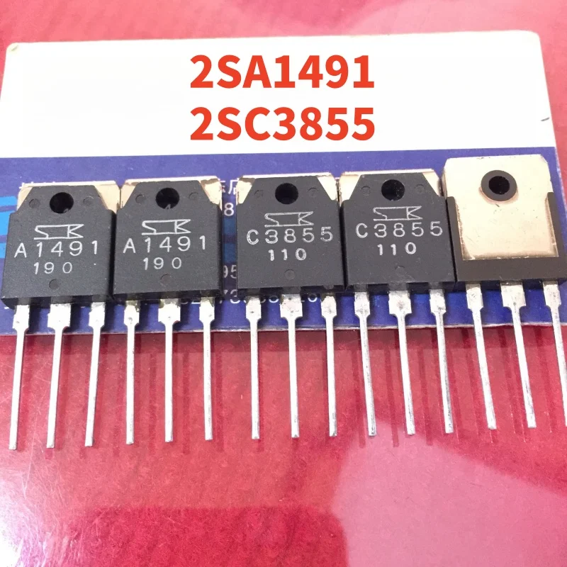 5 pairs/10 pcs 100% new original (5pcs 2SA1491+5pcs 2SC3855) 2SA1491 2SC3855 A1491 C3855 Audio amplifier pairing tube