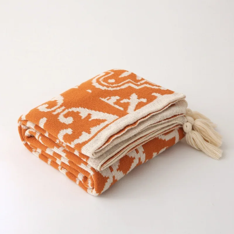 Luxury Nordic Knit Throw Blanket | Sofa Bed & Office Nap Cover | AC-Comfy Hotel & Home Decor | Insta-Worthy Cozy Knitted Blanket