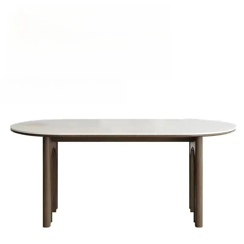 

n dining table French retro solid wood dining table and chair combination household dining table rectangular n