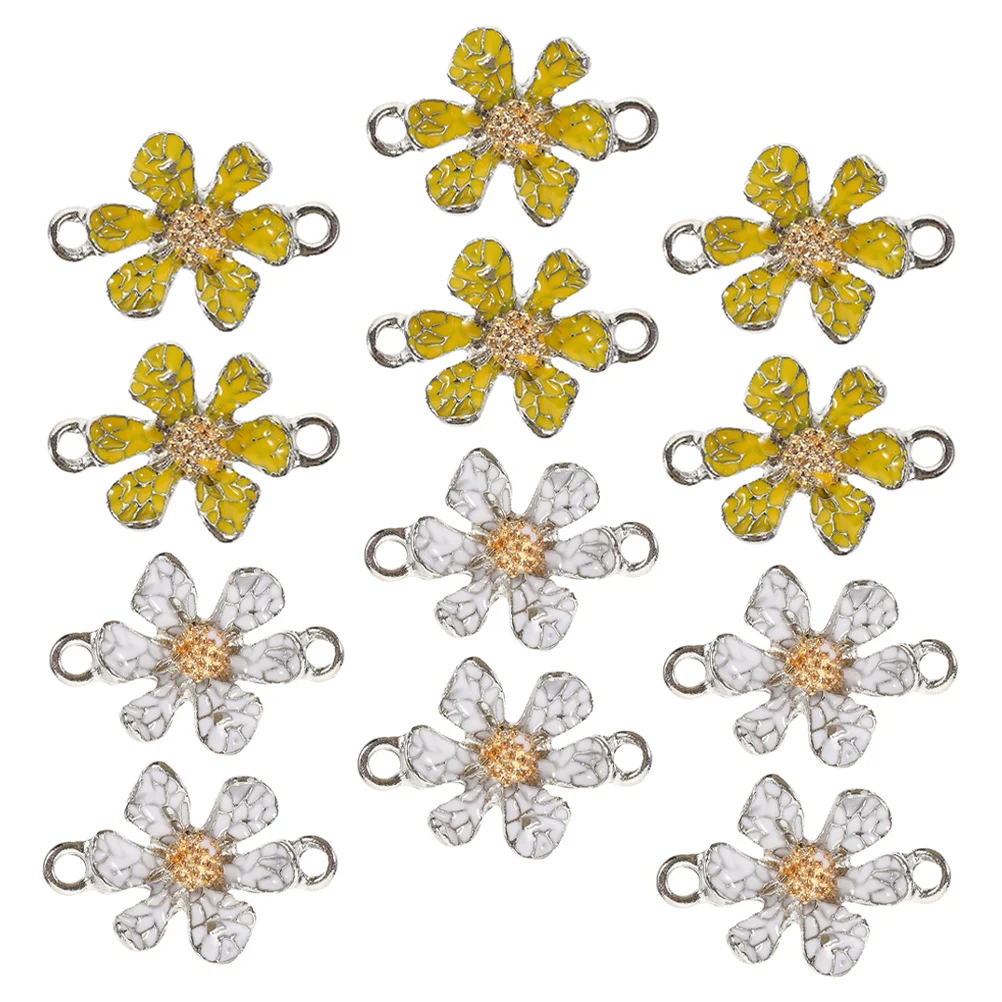 

30Pcs Alloy Flower Charms Double Hole Design DIY Jewelry Making Materials for Necklace Bracelet Mobile Phone Pendant Unique