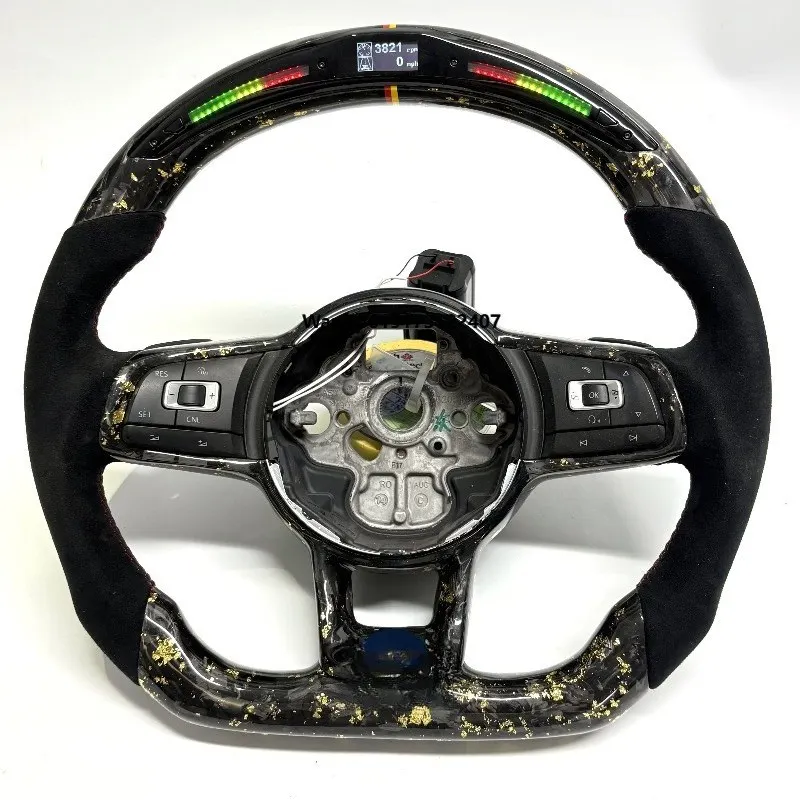 GTI  Leather Steering Wheel for Golf 6 7 R Series Passat B8 Mk7 MK8 Arteon/CC Jetta Series Models Car