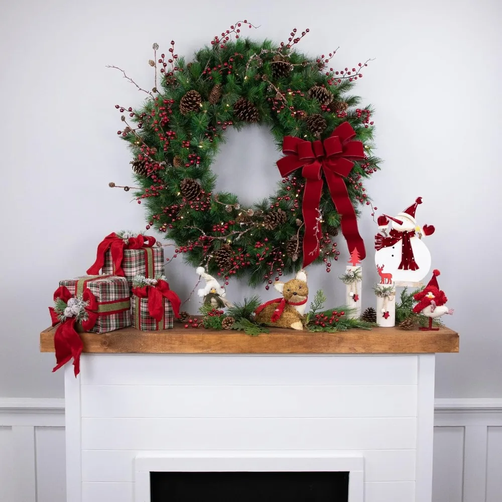 Pre-lit  Artificial Christmas Wreath - 36