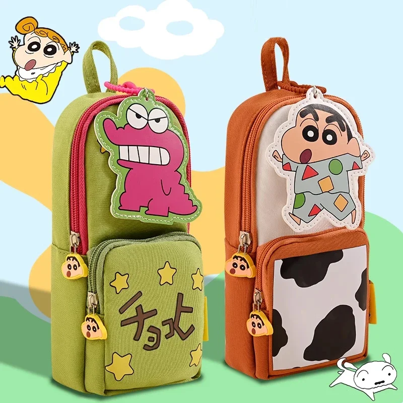 

Crayon Shin Chan Kawaii Pencil Bags Cartoon Animation Large Capacity Creative Pencil Cases School Supplies Storage Bag Gift