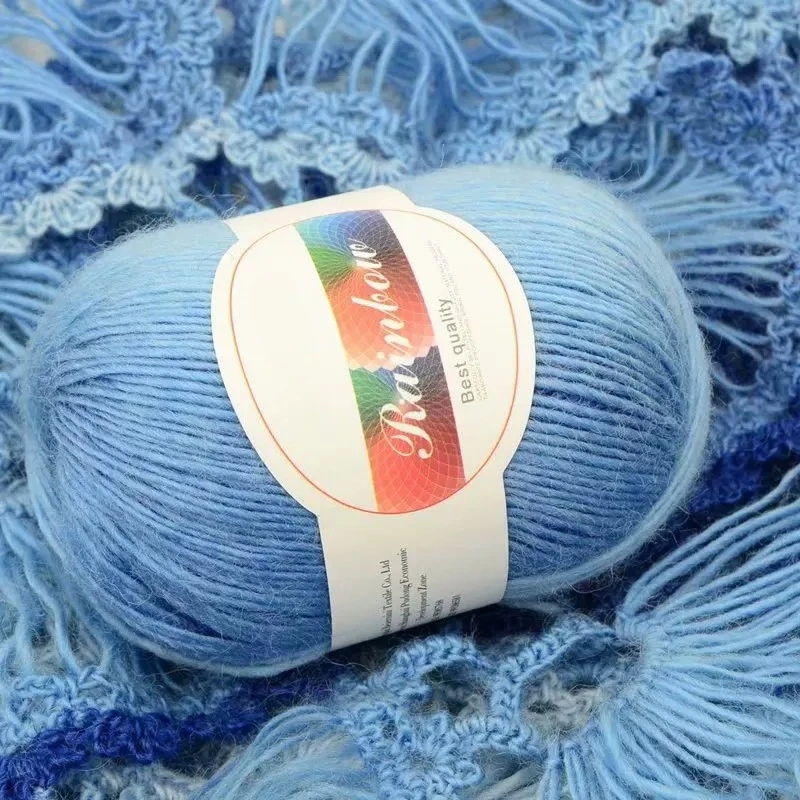 50g Segmental Dyeing, Colored Thread Gradient Long Hair Thread, Crochet Shawl Thread, Scarf, Glove, Bag Bar Weaving Gift