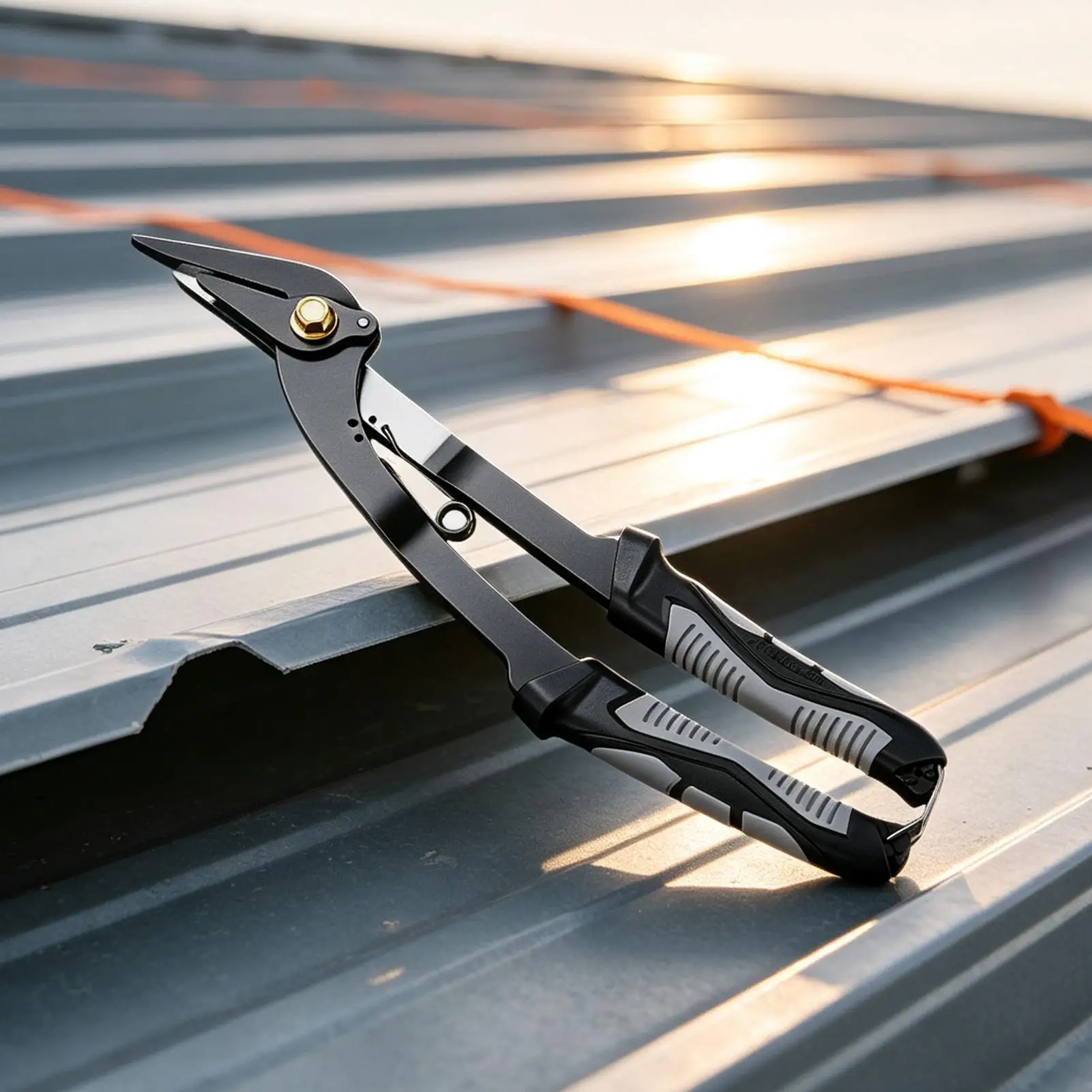 Metal Cutting Tool Heavy Duty Non-Slip Ergonomic Grip Long-Lasting Scissor Sheet Metal Shears For Aluminum Gutter PVC Stainless