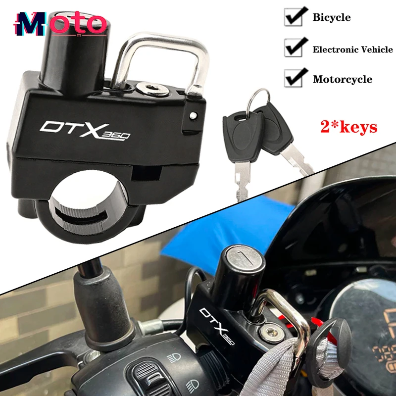 For KYMCO DTX 125 350 360 DT X360 DTX360 2022-2023 2024 High quality Motorcycle CNC Accessories Helmet Lock Anti-Theft Helmet