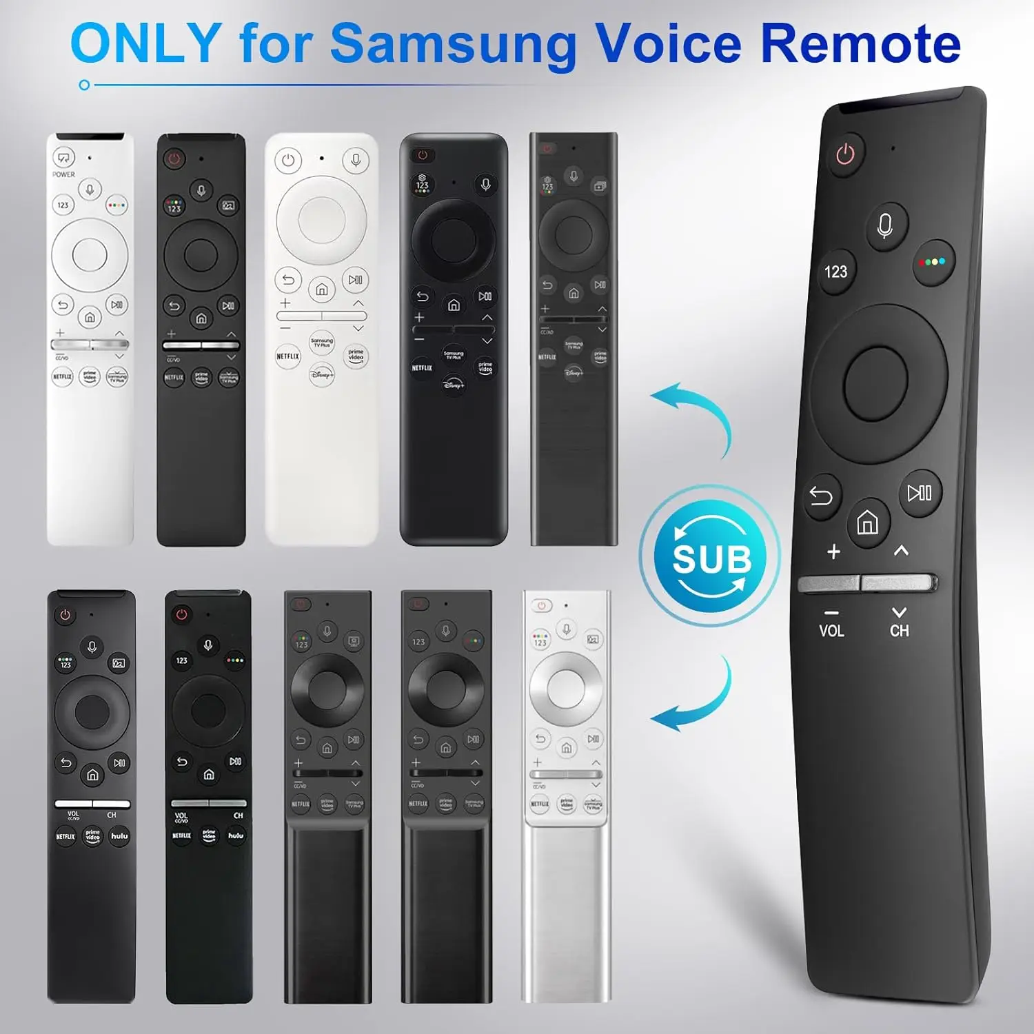 Replacement Remote Control for Samsung Smart TV BN59-01266A Universal Voice Remote Control for All Samsung Voice Function TVs