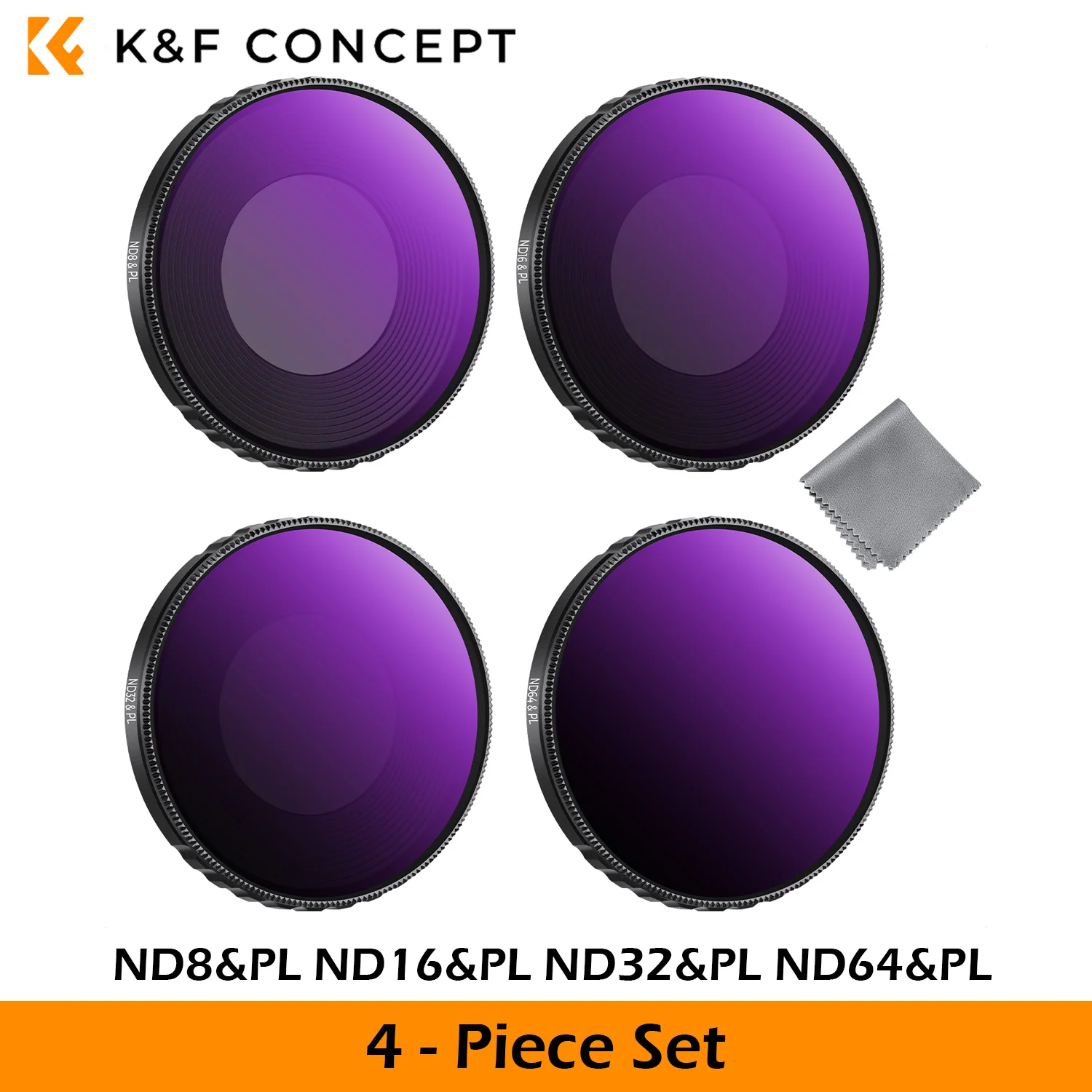 K&F CONCEPT ND CPL Zwarte Diffusie 1/4 Filterset voor DJI Osmo Nano Vlogging Camera Neutrale Dichtheid Gepolariseerd HD Optisch