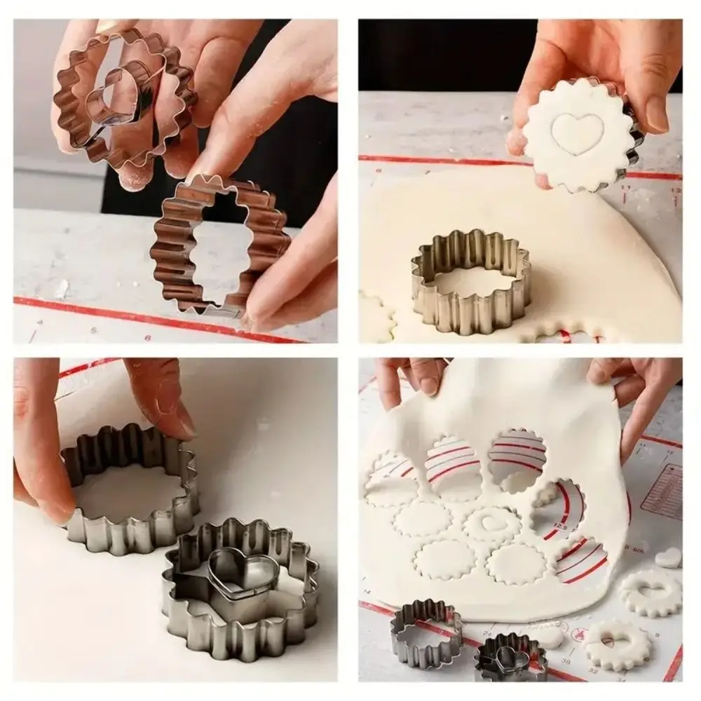 9pcs 304 Stainless Steel Christmas Cookie Cutters Xmas Tree Snowman Biscuit Baking Tools Gingerbread Man Pastry Mold view 3