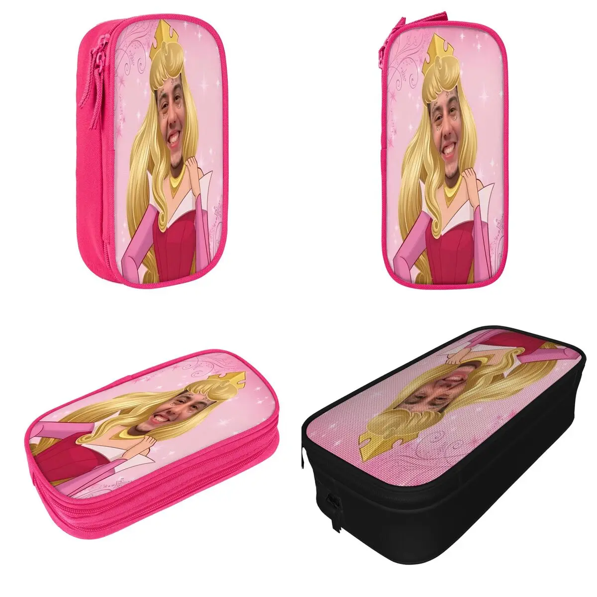 Duki مضحك ملصق عذراء مقلمة حقيبة القلم الفتيات الفتيان سعة كبيرة الطلاب الهدايا المدرسية قلم رصاص الحقيبة