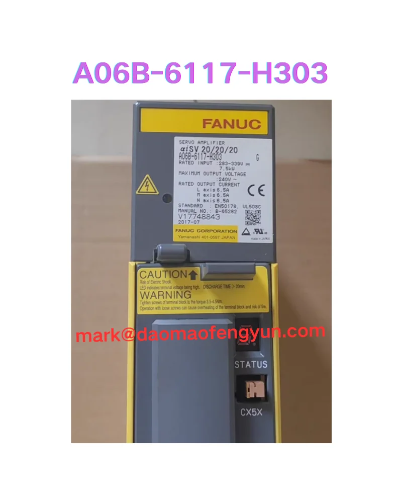 

A06B-6117-H303 Used Servo Drive Tested OK