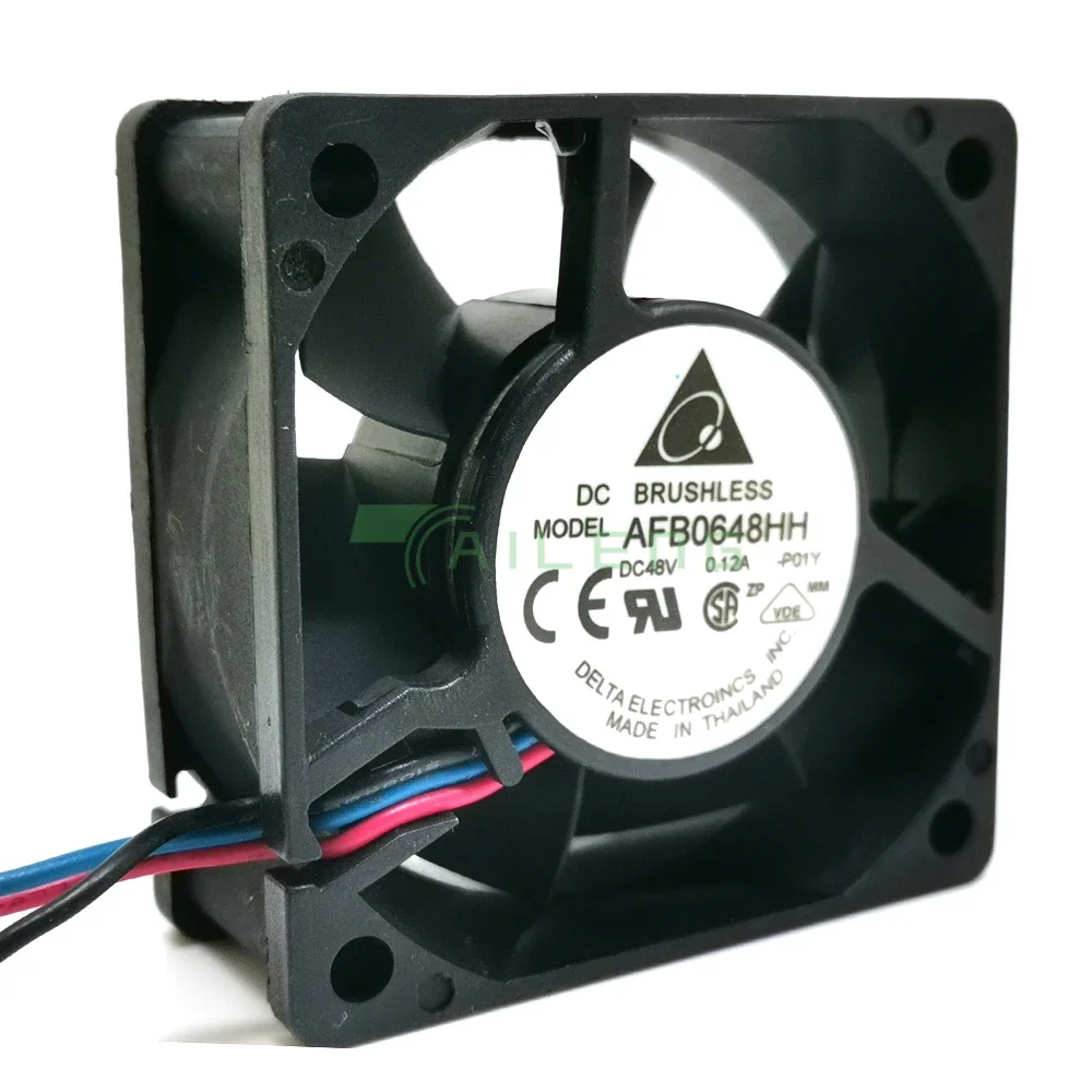 AFB0648HH 6 ซม.60 มม.60*60*25 มม.6025 48V 0.12A สามสายความเร็ว Server พัดลมระบายความร้อน