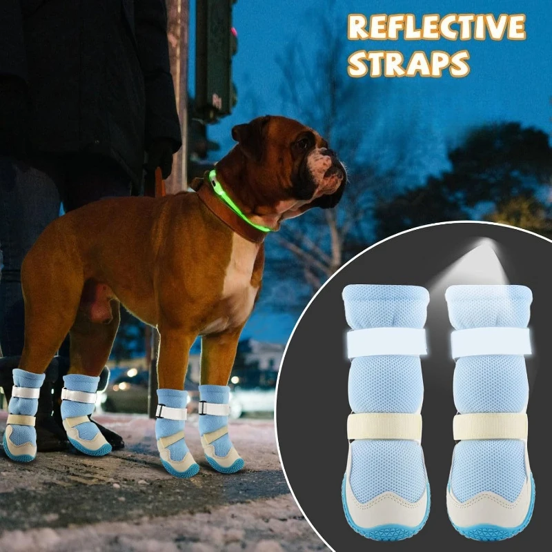 rubber-non-slip-dog-shoes-for-small-breeds-dog-shoes-for-hot-pavement-reflective-strip-breathable-boots-for-dog-puppy-shoes-mesh