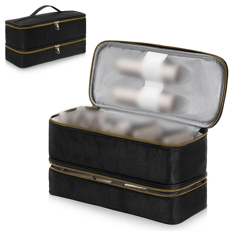 Double-Layer Waterproof Travel-Friendly Storage Organizer Bag for Hair Dryers & Curling Irons - Large Capacity Protective Case