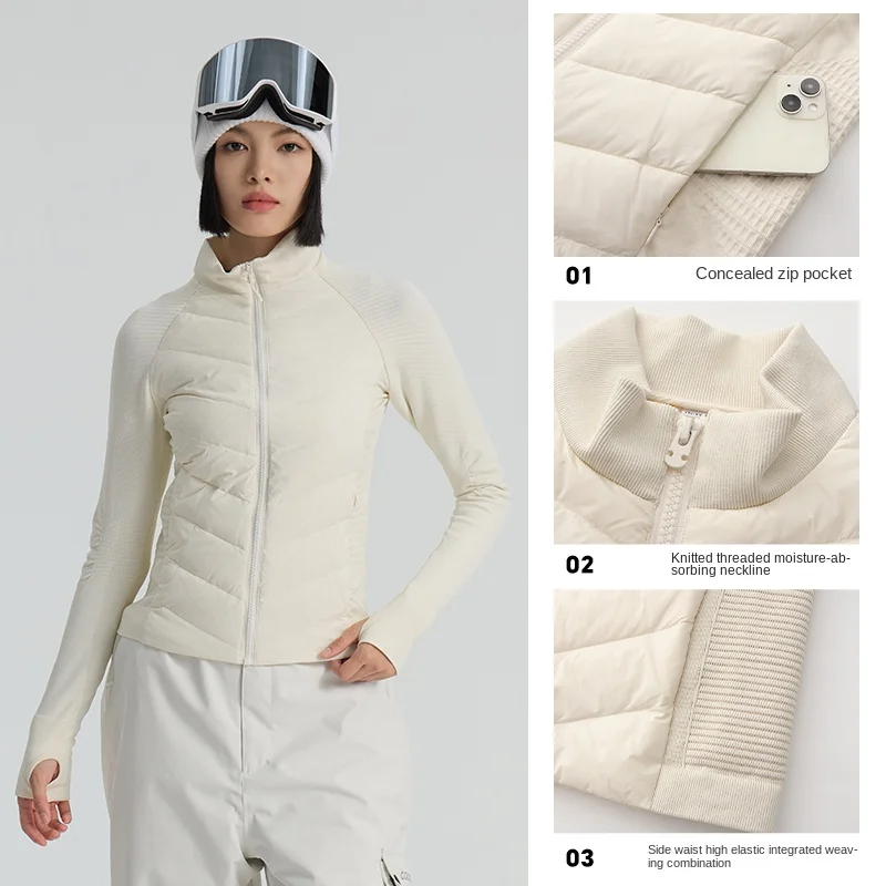 سترة تزلج نسائية عالية الجودة من STLF للخريف والشتاء سترة رياضية خارجية خفيفة الوزن ودافئة للتزلج وركوب الدراجات #3