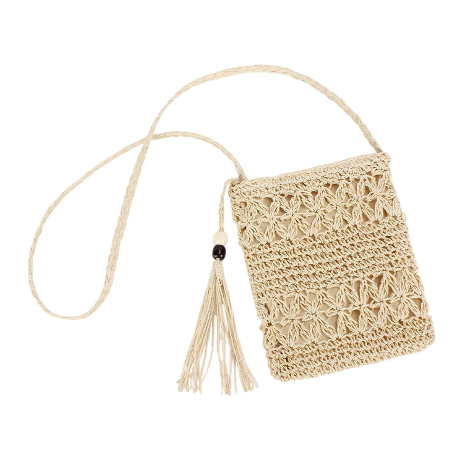 

Women Crossbody Handbags Hollow Women Messenger Bags Tassel Woven Bohemia Shoulder Crossbody Bag Casual Beach Straw Bag 2025