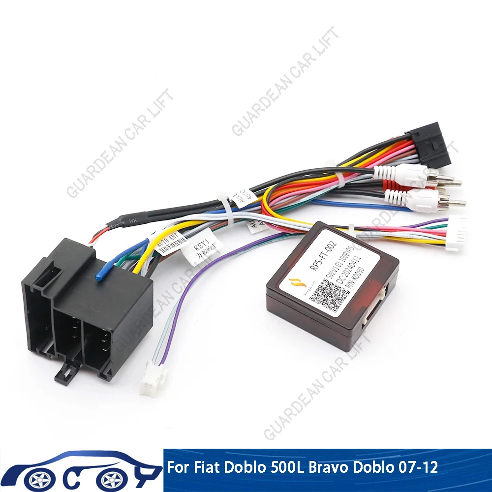 

Car Audio 16PIN DVD Player Power Calbe Adapter With Canbus Box For Fiat Doblo 500L Bravo Doblo Stereo Plug Wiring Harnesses