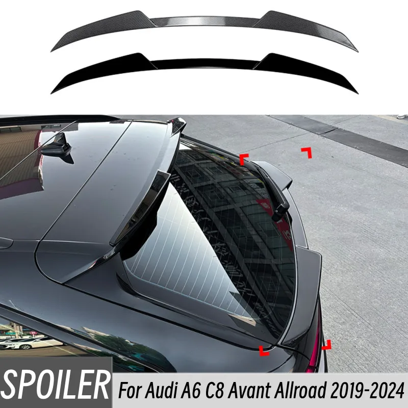 

Для Audi A6 C8 Avant Allroad Travel Edition 2019-2024 гг., спойлер на заднюю крышу багажника, центральные крылья, тюнинг, комплект кузова, аксессуары
