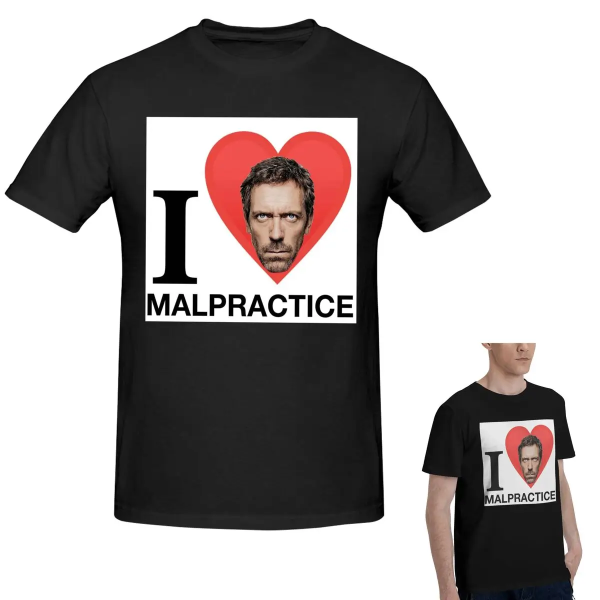 

100% Cotton House MD Malpractice Enthusiast Merch T-Shirt Men's Funny Oversized T Shirt Men Round Neck Summer Shirts Tops S-6XL