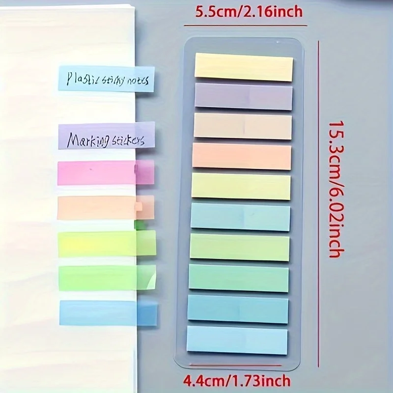 200 قطعة ملاحظات لاصقة شفافة ذاتية اللصق من مادة PET الفلورسنت الأوروبية الرجعية ، علامات لاصقة مرمزة بالألوان من Morandi ، مستلزمات مكتبية #4
