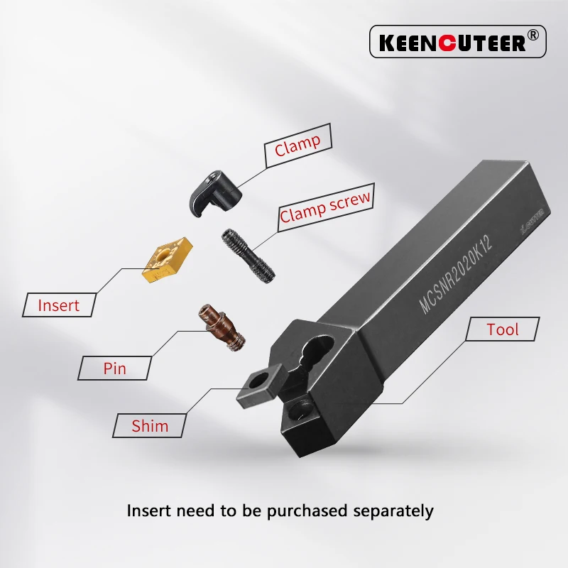 MCSNR2020 MCSNR2525 MCSNR3232 External Turning Tool MCSNR MCSNL Lathe Bar Turning Holder CNC Cutting Tool Cutter Bar