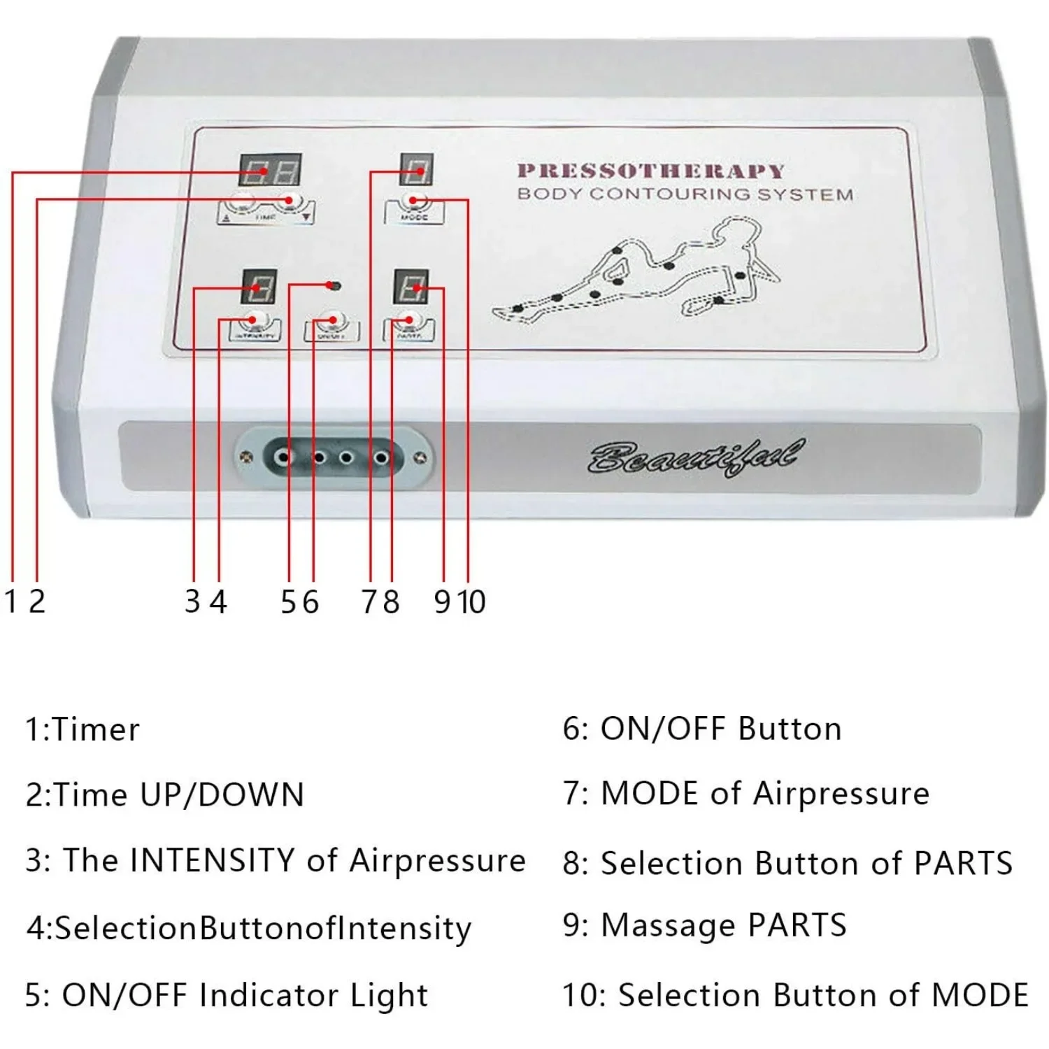 جهاز تنحيف الحرارة بالأشعة تحت الحمراء BYMAOCAR 400 وات 220 فولت، مدلك مع 6 أوضاع للتدليك وفتحات تبريد، تدليك موجة الهواء