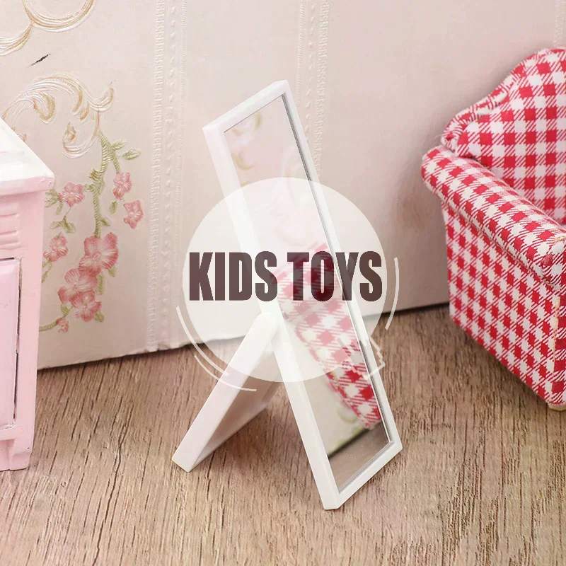 1:12 Dollhouse Simulation Full Length Mirror Dollhouse Miniature Furniture Decoration Dolls House Accessories For Kids Toy