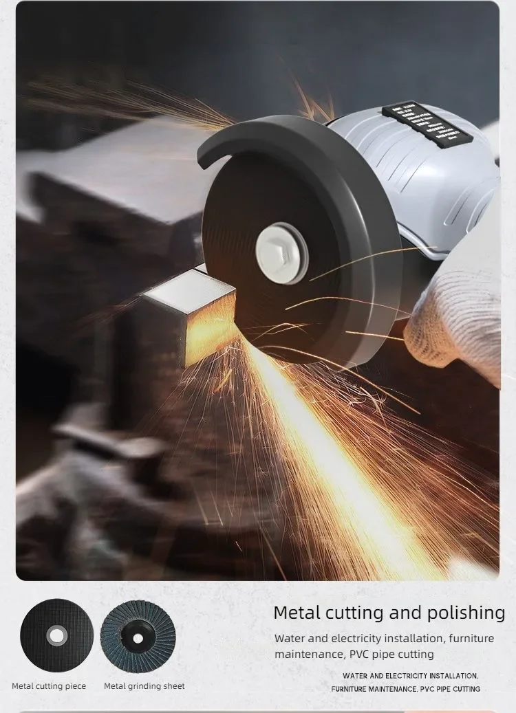 16.8V Cordless Electric Angle Grinder 9000r/min Lithium Battery Mini Polishing Grinding Machine Diamond Cutting Power Grinder
