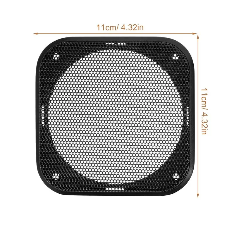 2 Pcs Speaker Grille Subwoofer Mesh Accessory Car Speakers Audio Decorative Circle Grills Iron Plastic Metal Car Speaker Grills