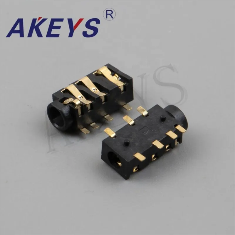 10 PCS PJ-357 3.5 earphone jack 7 pin insert pin2 fixed pin diameter 3.5MM jack for micro usb power socket