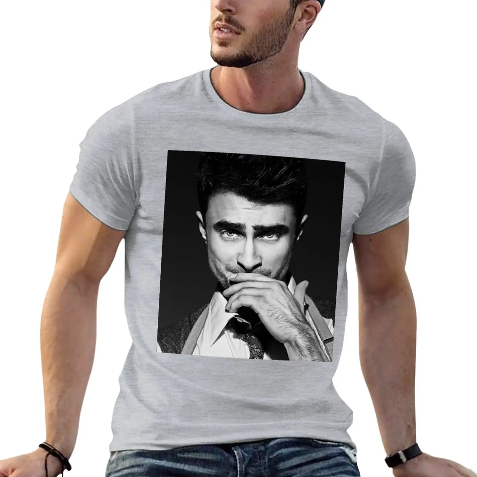 Young Daniel Radcliffe T-Shirt tees t-shirts man boys animal print shirt Short sleeve oversized t shirt men