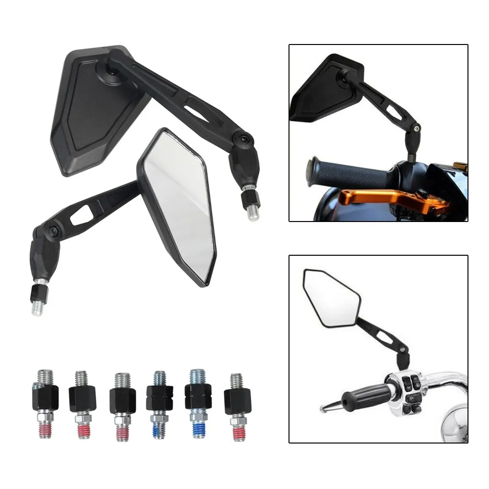 Durable Motorcycle Rearview Mirror Kit For Spiegel Paar Honda Yamaha Kawasaki Maverick Booster M10 Enduro KTM Suzuki Black