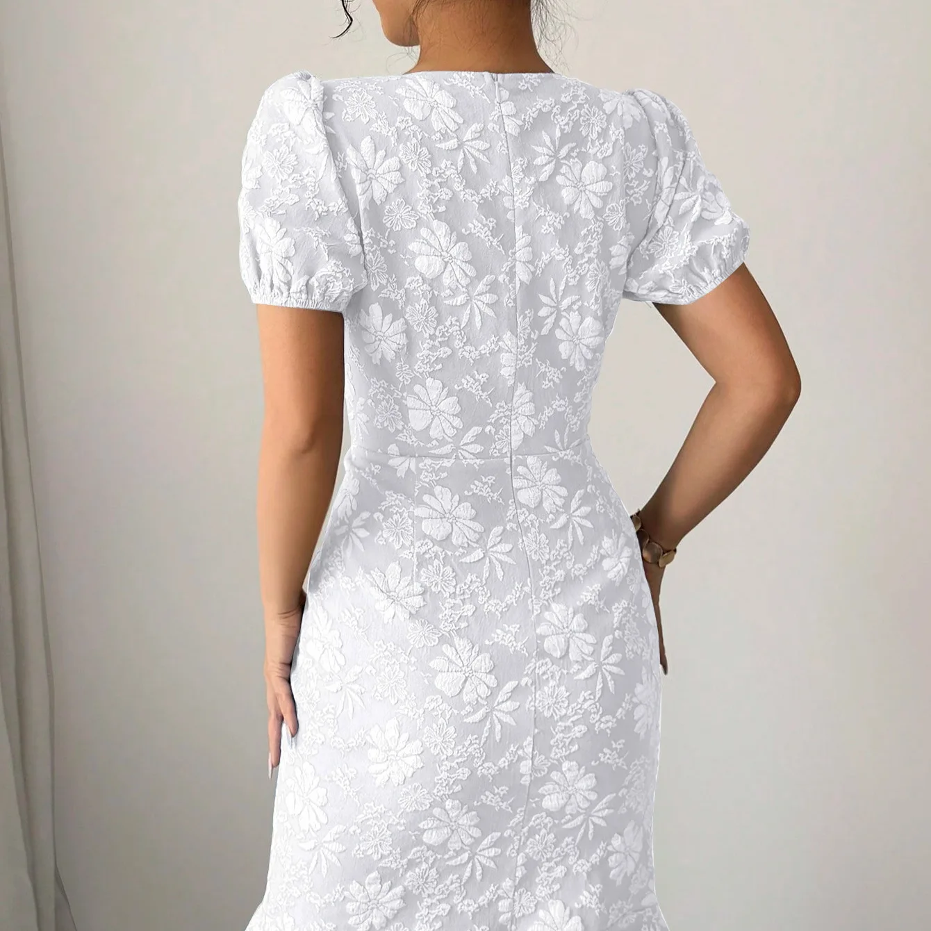 女性のドレス夏花柄ラウンドネックセクシーなタイトなヒップハグミディローブナイトクラブパーティークラブホリデーイブニング Vestidos