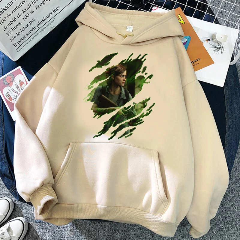 the last of us hoodies male printed Korea streetwear grunge male clothing pullover anime graphic