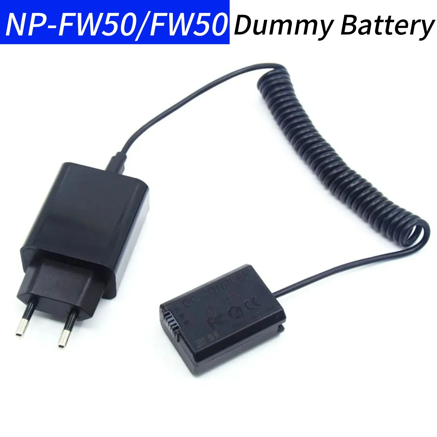 

PD 3.0 Charger&NP-FW50 Dummy Battery AC PW20 USB C DC Coupler for Sony ZV-E10 A5100 A3500 A6000 A6300 A7000 A6500 A7II A37