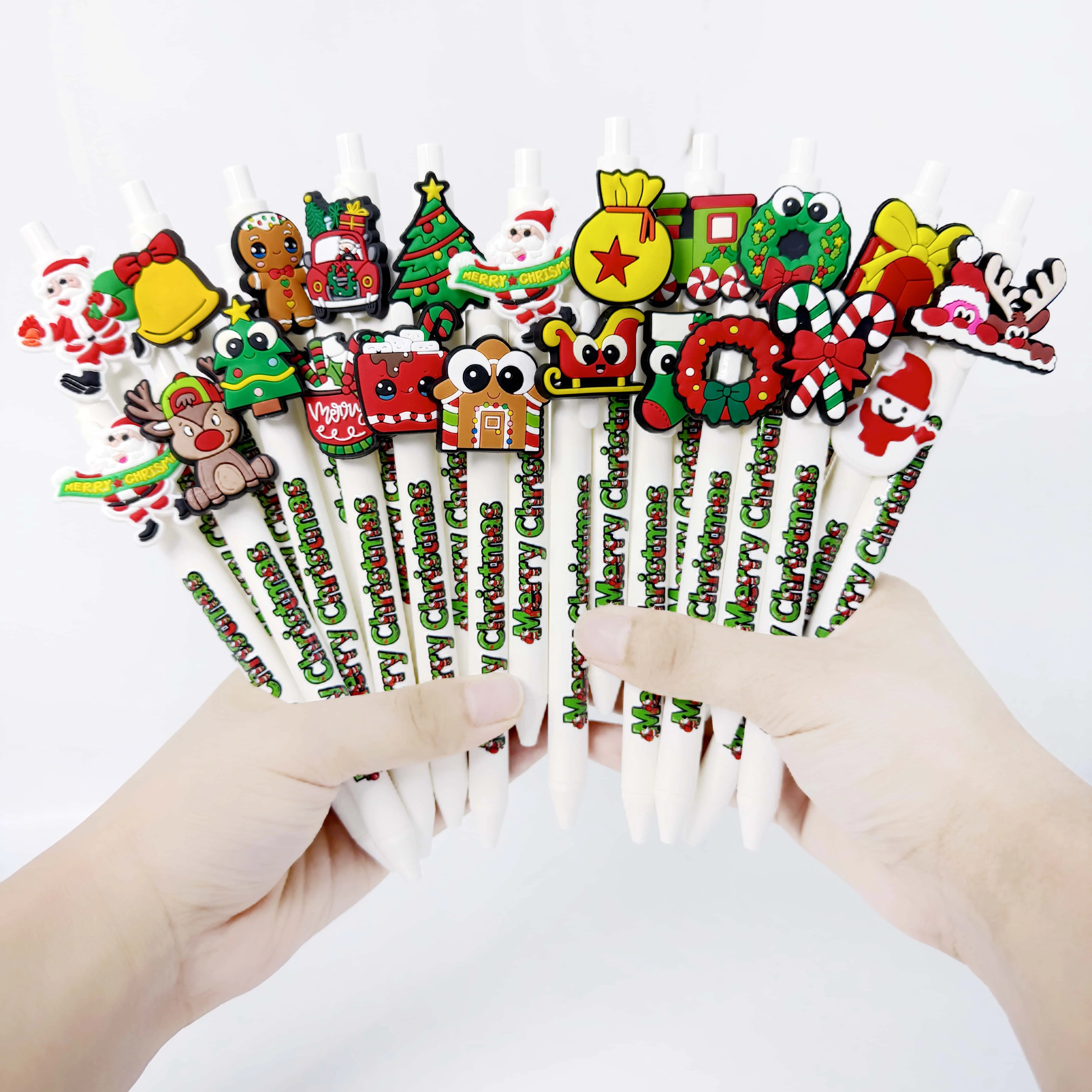 

10 шт./22 шт., белая рождественская зимняя тема, стильная ручка для печати, рождественский подарок, канцелярские принадлежности, студенческая ручка для письма, подписи