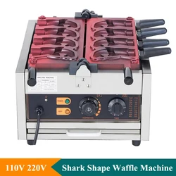 Commercial Shark Shape Waffle Machine Ice Cream Cone Open Mouth Fish Waffle Machine Electric Taiyaki Waffle Making Machine