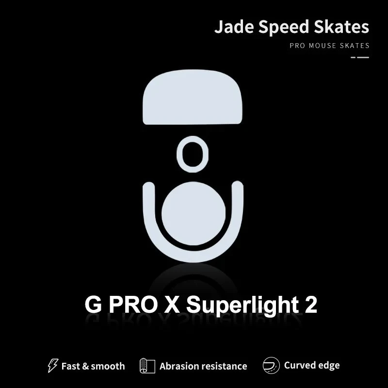 Jade Speed PTFE Maus-Gleitfüße für Logitech G Pro X Superlight 2 Abgerundete Kanten Ultra-Glatte Ersatzfüße