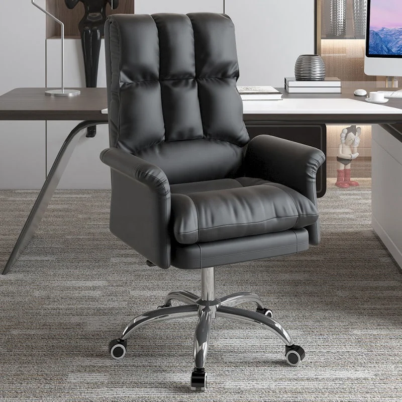 

Comfortable Leather Office Computer Chair Height Adjustable High Back Swivel Chair Modern Ergonomic Chair with Footrestpromote s