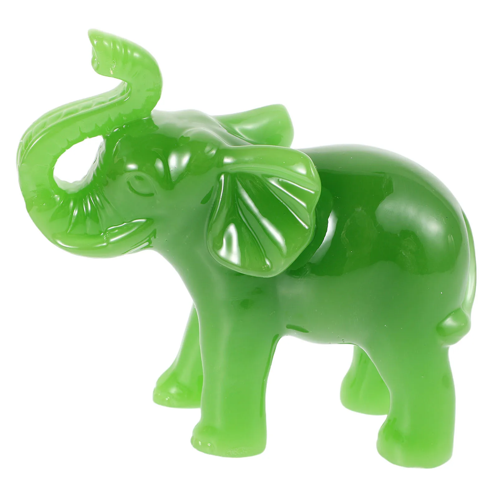 

Lucky Wealth Resin Statue Small Animal Home Office Decor Table Shelf Ornament Tabletop Decoration Resin Elephant Decorative