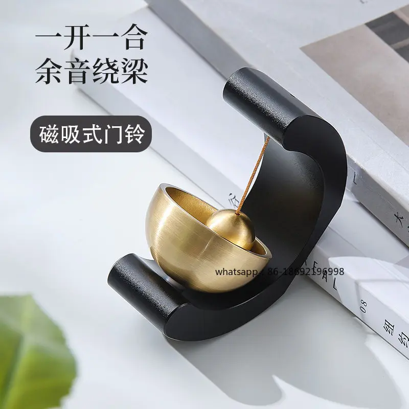 

Entry Magnetic Doorbell Wind Chime Dopamine Enters The Door To Remind Copper Bells Loudly Refrigerator Stickers Decorative Gifts
