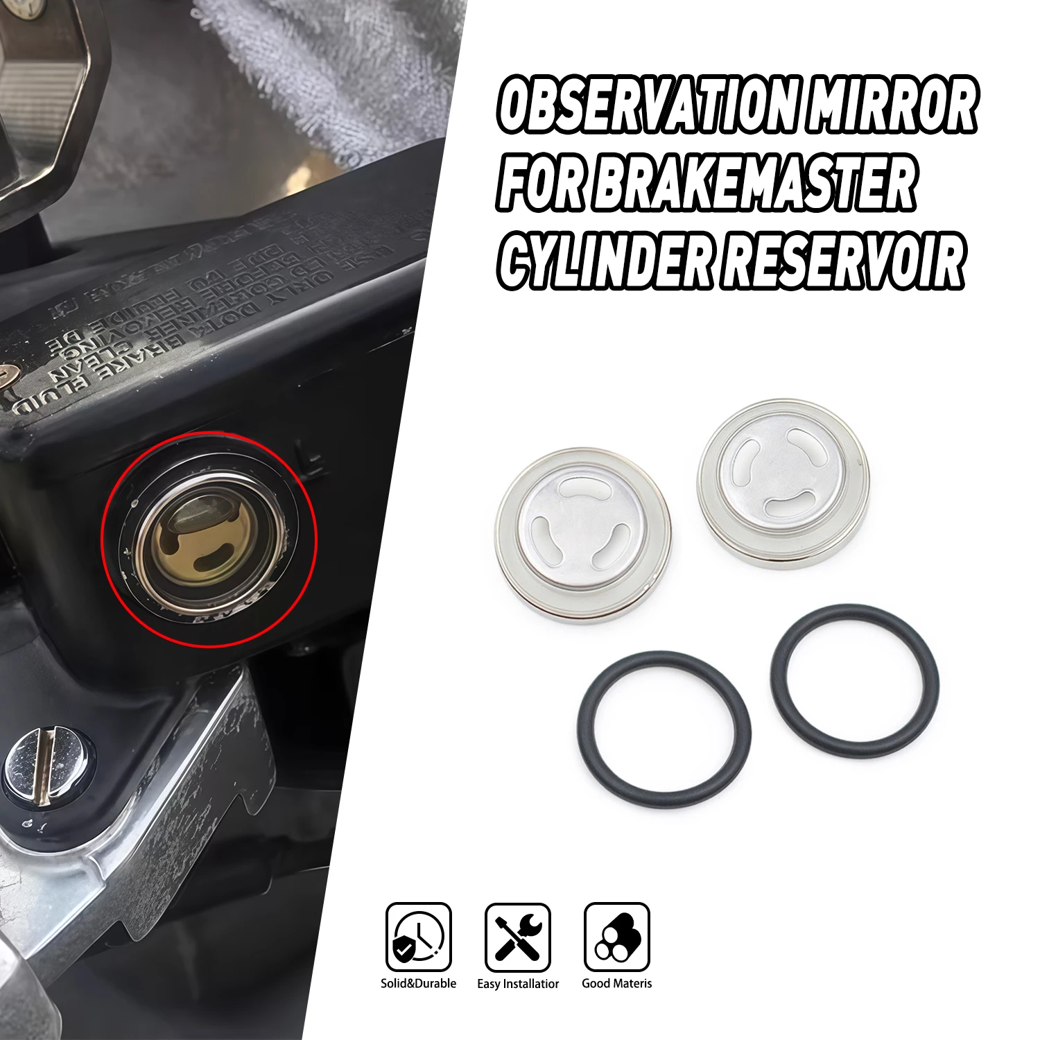 

18mm Brake Master Cylinder Reservoir Sight Glass Motorcycle Dirt Gasket Clutch Brake Upper Pump Rear Brake Pump Oil Mirror