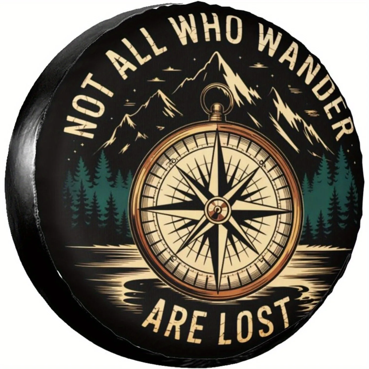 

Wander Compass Adventure Spare Tire Cover Waterproof Protector for RV SUV Truck