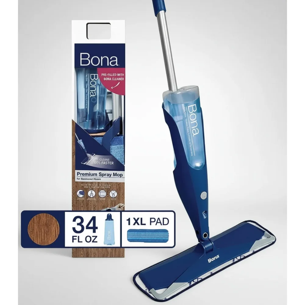 ممسحة رش أرضية من الخشب الصلب الفاخر - تركيبة سريعة التنظيف وخالية من البقايا للأرضيات الخشبية وآمنة للحيوانات الأليفة والعائلة