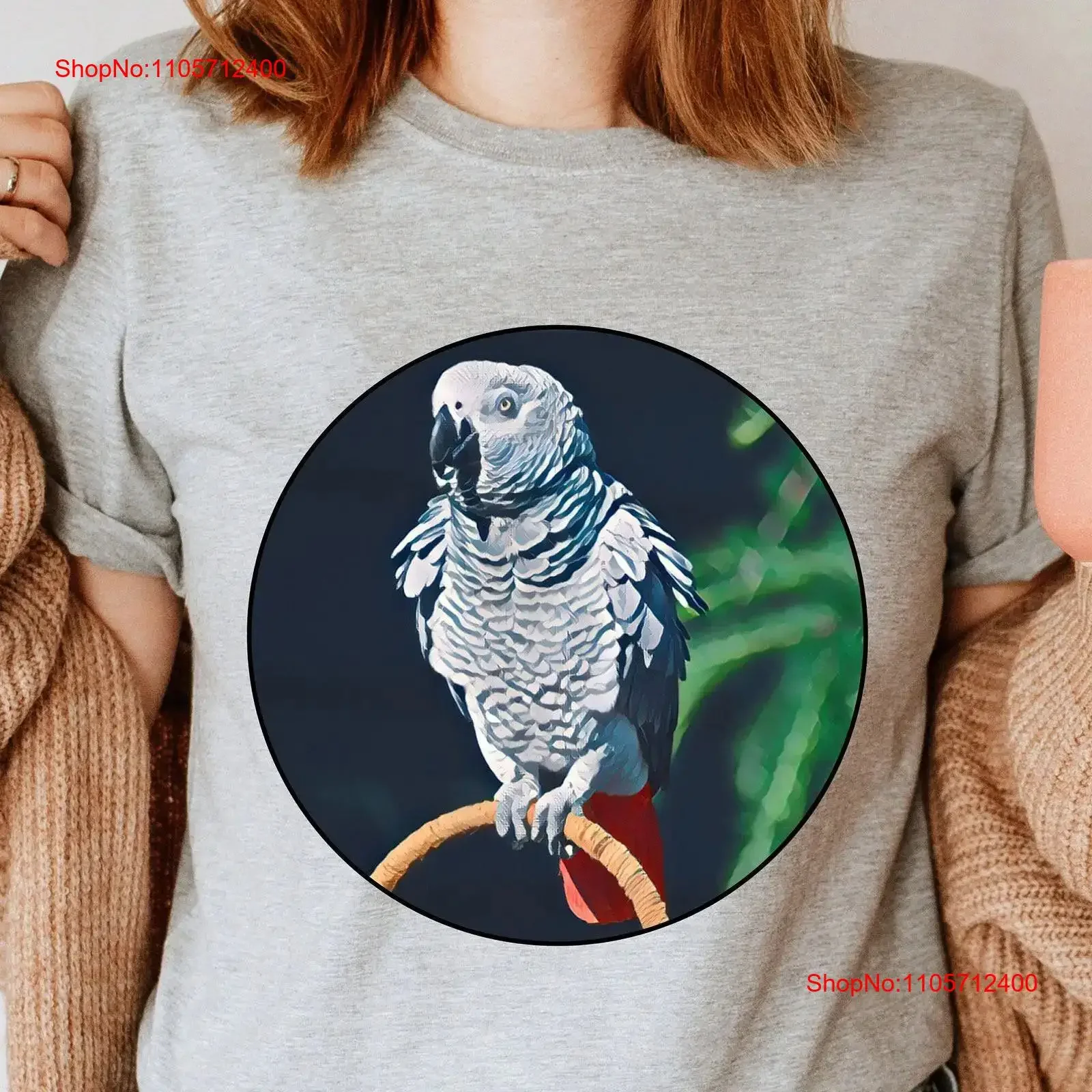 Congo African Grey T Shirt SweaT for Bird Moms Dad vintage Washed Slightly homme Unisex Comfortable fashion graphic Versatile
