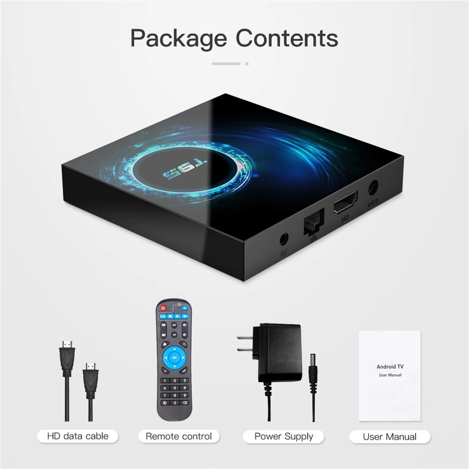 T95 TV Box | Android 10 | Dual-Band WiFi+BT | 4GB+128GB | 4K Streaming | EU/US Plug