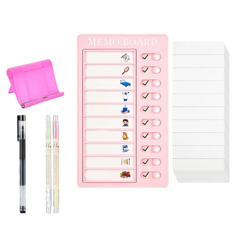 어린이 집안일 차트 일상 계획을 위한 휴대용 정기 체크리스트 보드