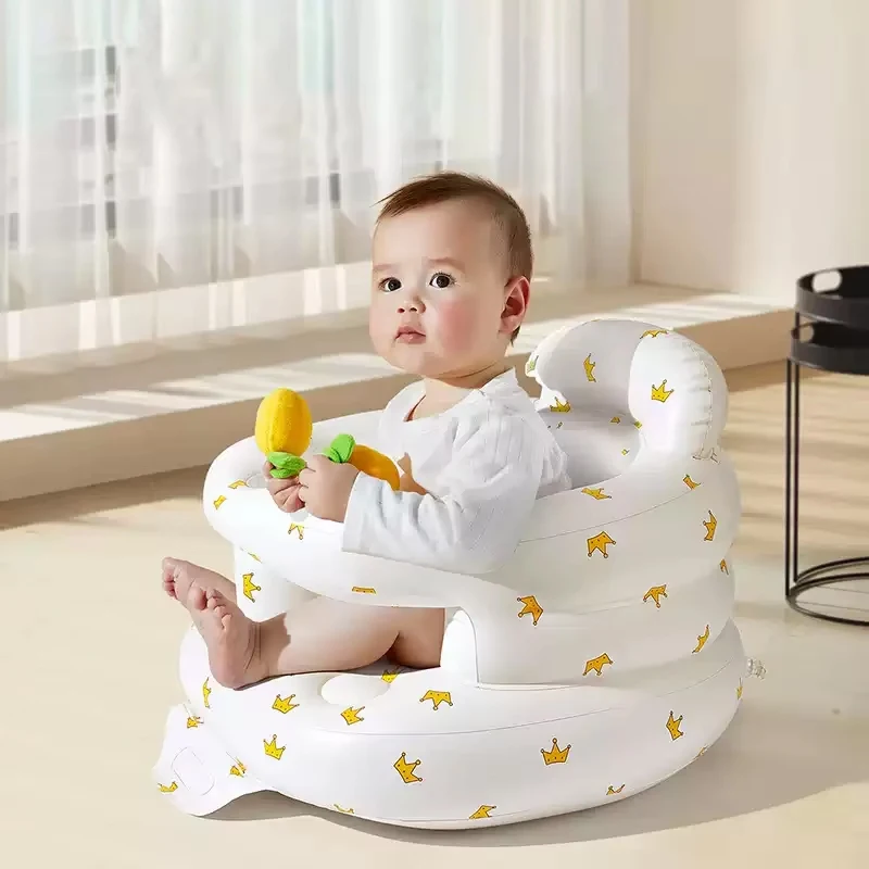 Inflatable Children's Sofa Portable Baby Chair Multifunctional Baby Bath Seat Baby Lounger for Kids Beach Armchair Child Stool