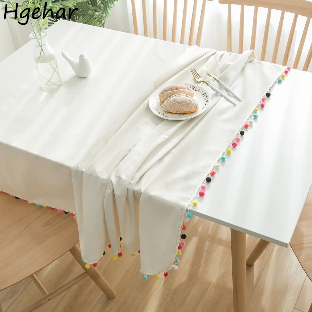 Ins Colored Ball Table Cloth Nordic Dining Decor Retro Banquet Party Coffee  Cover Dust-proof Kitchen cloth Скатерть