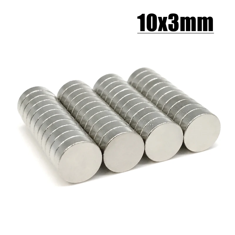 5/20/50/100/200/500Pcs 10x3 Super Powerful Strong Bulk Round NdFeB Neodymium Disc Magnets Dia N35 Rare Earth magnet 10*3 IMANES